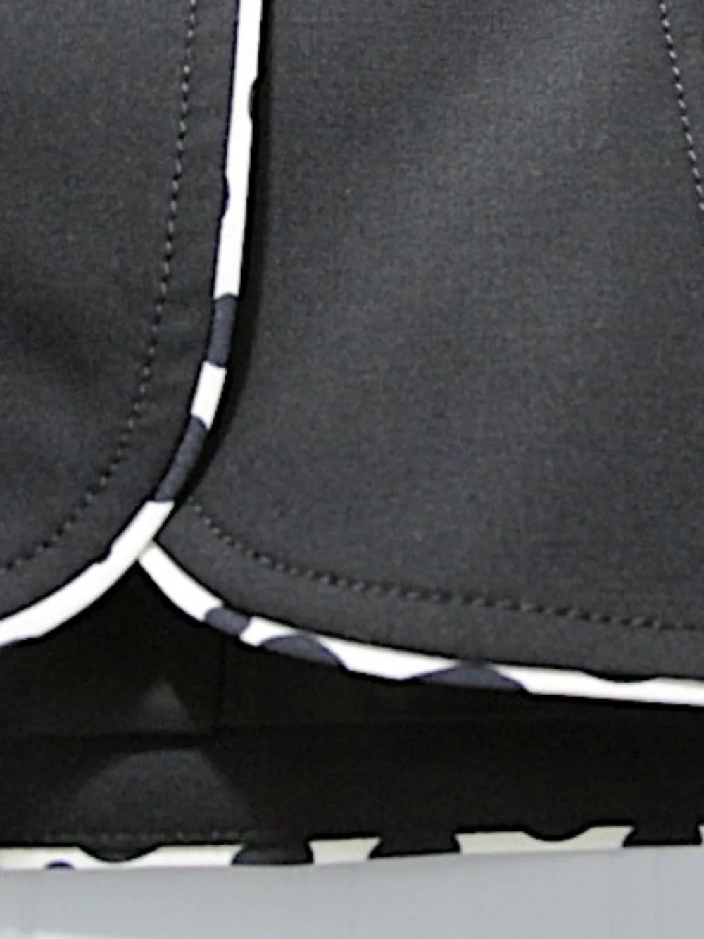 ESCADA Black White Piping Fitted Blazer, Size EU38